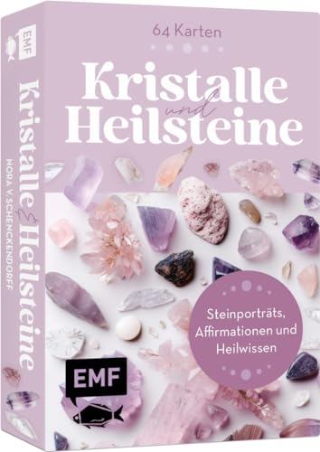 Kartenbox: Die Kraft der Kristalle und Heilsteine: 64 Karten mit Steinporträts, Affirmationen und Heilwissen