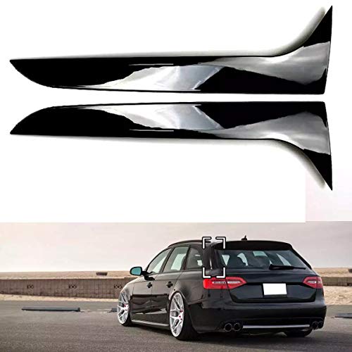 JYCX Glanz Schwarz Hinten Fenster Seite Spoiler Flügel Für Audi A4 B8 Allroad Avant 2009 2010 2011 2012-2016 Auto-Styling Auto Zubehör