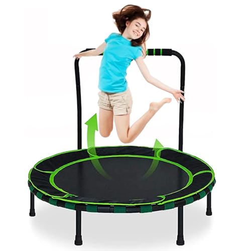 Trampolin Kinder Ø 92cm Mini Kindertrampolin mit gepolsterter Sicherheitsabdeckung, Indoor & Outdoor Kleinkind-Trampolin für ab 3 Jahre, bis zu 60kg