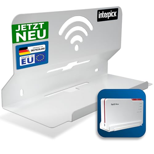 Wandhalterung für Fritzbox 5690 Pro inkl. Kabelmanagement, Wandmontage, Wand Halter