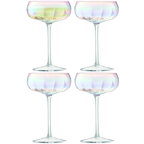 LSA Pearl Glas Sektschale 300ml Perlmutter x 4