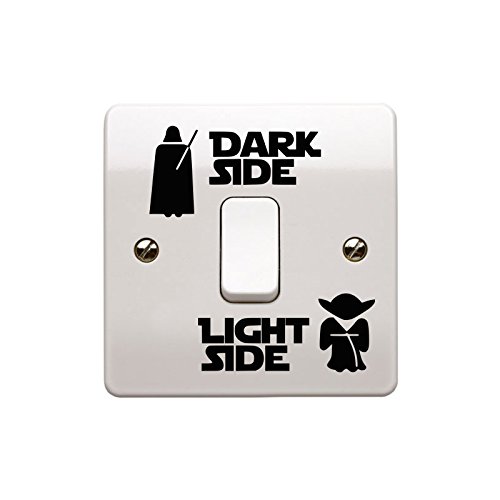 Light Side Dark Side Light Switch Vinyl Decal Sticker Child Room Lightswitch Wall Art Vader Yoda - EPIC MODZ