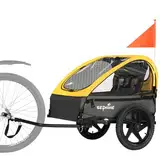 SEPNINE® Kinderanhänger, Fahrradanhänger für 1-2 Kinder, Ergonomischer Sitz, Einfache Montage, Faltbar, Mit Luftreifen