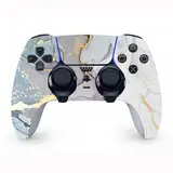 Wonhomke Reines Farbdesign für PS5 Gamepad Joystick Skins für PS5 Controller Skin Aufkleber für PS5 Controller PVC Aufkleber (PS5-011)