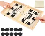 EHIOG Hockey Brettspiel, Sling Puck Spiel, 2 in1 Interaktion Partyspiele Tisch-Desktop-Spiel, Portable Schachbrettset Partyspiele Tisch-Desktop-Spiel