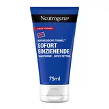 Neutrogena Sofort einziehende Handcreme, leichte & nicht fettende Feuchtigkeitscreme mit Glycerin + Vitamin E bei trockenen, rissigen Händen (75 ml)