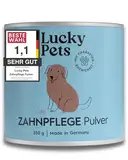 Lucky Pets Zahnpflege Pulver für Hunde TESTSIEGER I Zahnsteinentferner Hund I Natürliche Zahnreinigung Hund gegen Mundgeruch & Zahnstein I Zahnpflege Hund I 250 g I Made in Germany