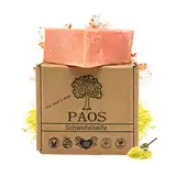 PAOS Schwefelseife, Naturseife, Akneseife, Haarseife, ca.150g Naturprodukt, Keine chemischen Zusätze, Schwefel empfohlen bei Akne, Pickel, Haarverlust und Neurodermitis
