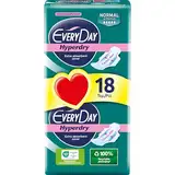 EveryDay Hyperdry Normal, Saugfähige Damenbinden mit Flügeln, Hyper Trocken und Ultra Saugfähig, 18 Stück