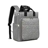 KONO Wickelrucksack Wickeltasche Baby Rucksack Großer Multifunktional Babytaschen für Mama und Papa (Grau)