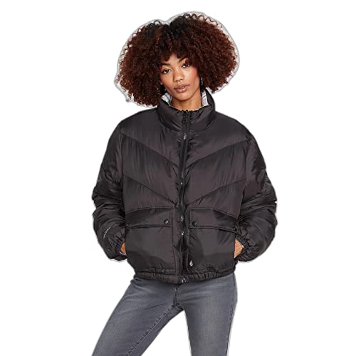 Volcom Damen Down'n Puff Jacket Jacke, schwarz, XS