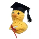 Bachelor Geschenk, Lustig Akademiker Ente, Gestrickte Ente Mit Diplom Und Doktorhut, Master Abschluss Geschenk, Geschenk bei Prüfungen Abschlussfeier