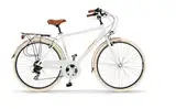 Via Veneto Bazam - Herrenfahrrad Elegance Man, 28 Zoll, 18-Gang-Schaltung, Größe 54, cremeweiß, Retro Vintage Aluminium City Bike | VV615AM