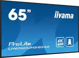 iiyama Prolite LH6560UHS-B2AG 164cm 64.5" Digital Signage Display VA LED Panel 4K UHD HDMI Audio-Out USB2.0 RS-232c RJ45 Mediaplayer Android 11 OS WiFi 24/7 schwarz
