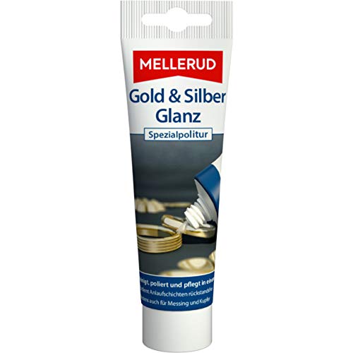 MELLERUD Gold & Silber Glanz Spezialpolitur | 1 x 75 ml | Wirkungsvolle Politur-Paste gegen Schmutz, Fett, Ablagerungen und vieles Mehr auf Edelmetallen im Innen- und Außenbereich