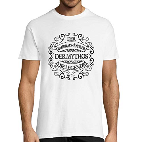 Der Fahrradhändler Der Mythos Die Legende | Ich Liebe Meinen Job | Herren Rundhals Weiß T-Shirt S