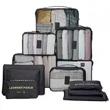 12-teilige Koffer Organizer Set, Packing Cubes for Suitcase Travel Accessories Kofferorganizer Schuhbeutel Kleidertaschen Packwürfel Kosmetik Packtaschen