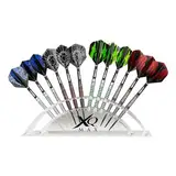 XQ Max Darts-Präsentationsständer, 12 Dart-Halter für 4 Dart-Sets, Stauraum für Zubehör, Dart-Aufbewahrungssystem