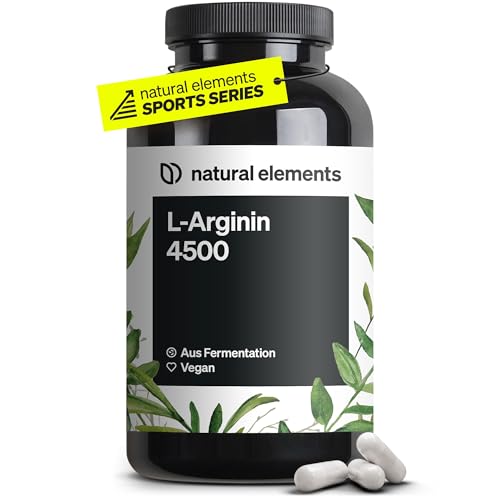 L-Arginin – 365 vegane Kapseln – 4.500mg veganes L-Arginin HCL pro Tagesdosis (3.750mg reines L-Arginin) – hochdosiert – in Deutschland hergestellt & laborgeprüft