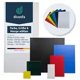diconfa Kunststoffplatte Polystyrol PS - VIELE FARBEN - Dicke: 0,5mm bis 3mm - Größe: 100x100mm bis 500x1000mm - AUSWAHL:200x300x1mm, schwarz, 3 Stück - Basteln Modellbau Heimwerken Schilder