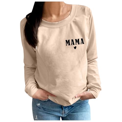 boseucn Damen Stillpullover mit Reißverschluss Rundhals Langarm Stillshirt Mama's Einfarbig Stillen Stillfreundliches Umstandsmode Bequem Nursing Top Schwangerschaft Stilltops Langarmshirts