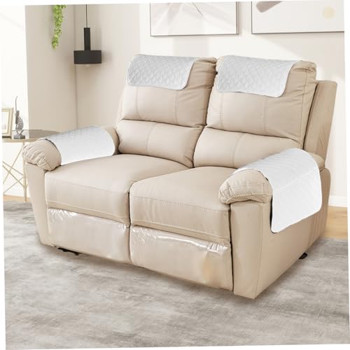 Hemore Couch Armabdeckungen, 2pcs 57x38cm Sofa Arm Covers mit 2pcs Kopfstützenabdeckung, Sofa -Beschützer mit Seitenpocke für Couch -Sessel