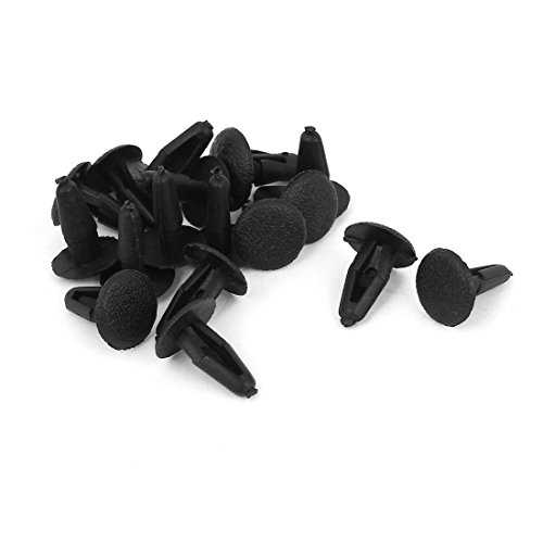 sourcing map 16 Stücke 4mm x 6mm x 13mm Niet Befestigung Clip Stoßstange Kotflügel Schwarz