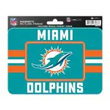 Rico Industries NFL Football Miami Dolphins Stripes Magnetischer Bilderrahmen (12,7 x 17,1 cm) & Magnet-Kombi-Set – Heimdekoration – Regrigerator, Büro, Küche