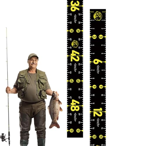 Angellineal für Boot, Kajak- , faltbar, 129,5 cm, tragbares Angelzubehör, reißfestes Fischlineal für Bootfahren, Kajakfahren