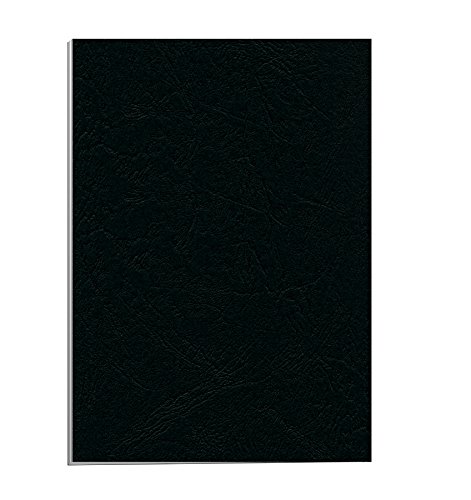 Fellowes 5373802 Deckblatt Delta A4 Lederstruktur, 25 Stück, schwarz
