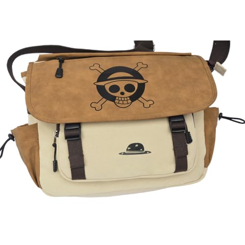 One Piece Umhängetasche,One Piece Rucksack,One Piece Messenger Bag,One Piece Merch,Anime Geschenke,Canvas College Umhängetasche,Moden Crossbody.