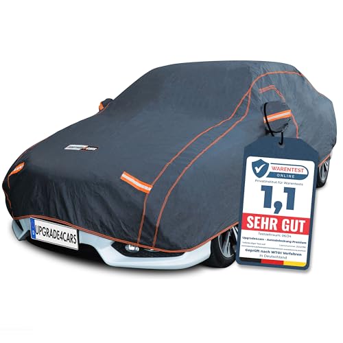 Upgrade4cars Autoabdeckung Outdoor Vollgarage atmungsaktiv & wasserdicht | Auto Abdeckplane Komplett für alle Jahreszeiten | Autoplane Universal | Pkw Größe: L 483 * 178 * 121 cm