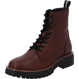 Palado Stiefeletten Damen Mileans - elegante Winter-Boots aus hochwertigem Rindsleder - leicht gefütterte Schnürstiefel mit rutschfester Sohle für Herbst & Winter Bordeaux UK7 - EU40