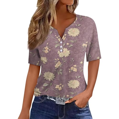 Blumen Shirt Blumen Shirt Damen Damen T-Shirt Bluse T-Shirt Teenager Sommeroberteile Für Damen Damenblusen Elegant Geblümte Bluse - Kurzarm Damen Bluse Kurzarm Sommer Damen Shirts Sommer