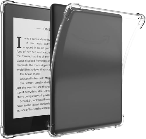 Fallschutzhülle klar Kompatibel mit 7 Zoll Kindle Paperwhite 12. Generation 2024, weiche Flexible ultratransparente TPU-Hülle, leichtes kratzfestes und stoßfestes Schutzgehäuse (A)