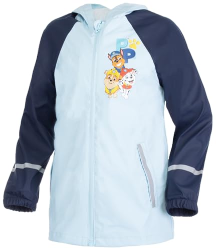 Brandsseller Jungen Kinder Regenjacke Blau mit Motiven 110-116