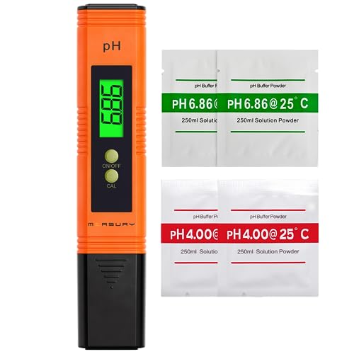 Measury PH Wert Messgerät Pool, PH Messgerät Pool Digital, PH Meter Wein, Wasser und Urin, 0.00-14.00 pH Messer Tester