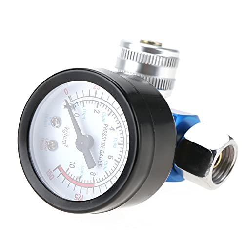 Luftdruckregler, 1/4-Zoll-Spritzpistole, Luftdruckregler, Manometer, Zubehör für Pneumatische Werkzeuge, 0–150 PSI Luftmanometer für Luftkompressor und Luftwerkzeuge