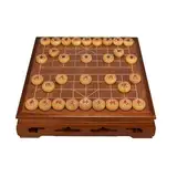 Chinesisches Schachspiel, traditionelle Xiangqi-Strategiespiele, Reisebrettspiele for 2 Spieler mit Schachtisch und Aufbewahrungsbox(Boxwood)