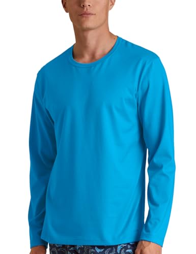 CALIDA RMX Sleep Langarmshirt Herren, aus 100% Baumwolle