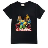 Roblox T-Shirt Sommer Jungen Mädchen Schwarz Sweatshirt für Kinder und Jugendliche 3-12 Jahre Gamer Fans Kleidung Geschenke, Schwarz , 11-12 Jahre