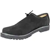 German Wear Trachtenschuhe Haferlschuhe Lederschuhe Braun, Schwarz & Kastanienbraun, Schuhgröße:44;Farbe:Schwarz