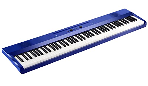 Korg – Liano L1 – Tragbares Digitalpiano mit Hochwertiger Soft-Touch-Tastatur – Metallisches Blau