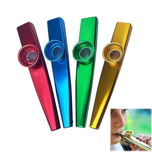 4 Stück Kazoo Instrument, Kazoos, Kazoo Metall, Geeignet Für Kinder, Erwachsene Und Musikanfänger, Kinder Party Favors Geschenke