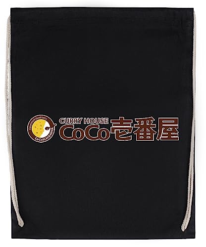 Capzy Coco Ichibanya Logo Kordelzug Sporttasche Schwarz Drawstring Sport Bag