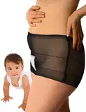 Mrs. Mum Wochenbett Unterwäsche I Made in EU I ÖkoTex I 8er Wöchnerinnen Slips zur Fixierung von Wochenbett Binden nach Geburt I Farbe: schwarz I Recyceltes Garn