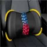 Lofty Aim Lendenwirbelstützkissen: Memory Foam Lendenkissen zur Schmerzlinderung im unteren Rücken - Auto Rückenkissen zum Fahren - Lendenwirbelstütze für Auto-Bürostuhl Rollstuhl - Schwarz