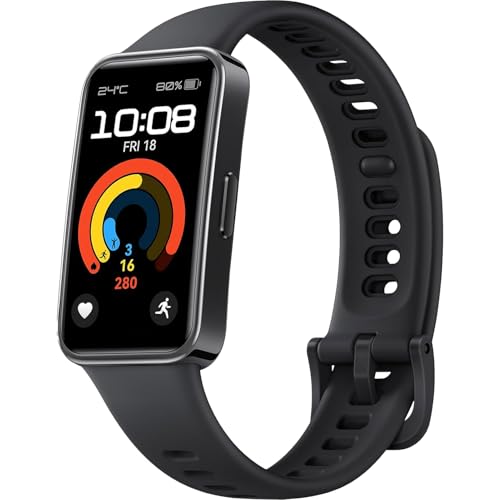 Wownadu Armband Kompatibel für Huawei Band 8 / für Huawei Band 9 Armband Schwarz Ersatz Wasserdicht Silikon Sport Armbänder für Damen Herren Ersatzarmband Zubehör (Keine Uhr)