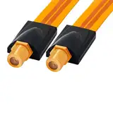 BIGtec Fensterdurchführung für SAT Kabel Tür Fenster Durchführung Kupplung SAT extrem flach 26cm