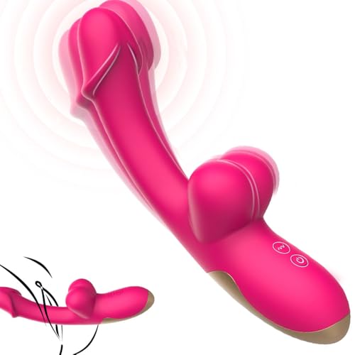 Realistische Vibratoren für sie Silikon Leise&Stark Vibration für Frauen Vibrator mit 10 Vibrationsmodi,Neue Handheld Tragbar Massagestab Sexspielzeug für Frauen Solo,Wasserdicht